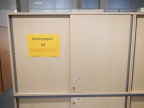 BLAHA Aktenschrank oben, Rand blau, Maße: ca. L 160 x H 110 x T 42 cm, 3 Ordnerhöhen BLAHA Aktenschrank oben, Rand blau, Maße: ca. L 160 x H 110 x T 42 cm, 3 Ordnerhöhen