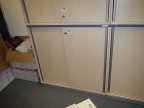 BLAHA Aktenschrank unten, blaue Kante, Maße: ca. L 120 x H 118 x T 42 cm, 3 Ordnerhöhen BLAHA Aktenschrank unten, blaue Kante, Maße: ca. L 120 x H 118 x T 42 cm, 3 Ordnerhöhen