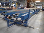 Bau-Tech Schmetterlings-Wende-Gebertisch + Bautech Schmetterlings-Wende-Nehmertisch, Fertigungsmaße: je 10 x 3 m, mit Kettenförderung Bau-Tech Schmetterlings-Wende-Gebertisch + Bautech Schmetterlings-Wende-Nehmertisch, Fertigungsmaße: je 10 x 3 m, mit Kettenförderung