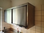 Edelstahl Schiebetürschrank, 140x60x40cm, 2 Etagen Edelstahl Schiebetürschrank, 140x60x40cm, 2 Etagen
