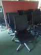 3 Stk. Bürodrehstühle mit Armlehnen, Netzbezug, schwarz, Modell Comforto 3 Stk. Bürodrehstühle mit Armlehnen, Netzbezug, schwarz, Modell Comforto