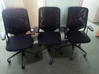 3 Bürodrehstühle mit Netzbezug 3 Bürodrehstühle mit Netzbezug