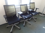 3 Bürodrehstühle mit Armlehnen, Netzbezug, schwarz, Modell Comforto 3 Bürodrehstühle mit Armlehnen, Netzbezug, schwarz, Modell Comforto