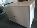 BENE Aktenschrank, Maße: ca. B 160 x H 113 cm, 3 Ordner hoch, mit Schiebetüren BENE Aktenschrank, Maße: ca. B 160 x H 113 cm, 3 Ordner hoch, mit Schiebetüren