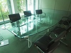 Besprechungstisch Modell Valencia 300 x 140 cm oval + 6 Stk. Leder-Drehstühle mit Armlehnen Besprechungstisch Modell Valencia 300 x 140 cm oval + 6 Stk. Leder-Drehstühle mit Armlehnen