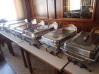 ca. 7 Stk Chafing Dish mit Einsätzen ca. 7 Stk Chafing Dish mit Einsätzen
