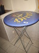 Bistrotisch mit verzinktem Unterbau DM 80 cm, Platte klappbar Bistrotisch mit verzinktem Unterbau DM 80 cm, Platte klappbar