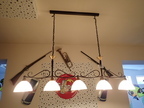 Hängeleuchte Schmiedearbeit ca. L 115 x H 100 cm, 5flammig Hängeleuchte Schmiedearbeit ca. L 115 x H 100 cm, 5flammig