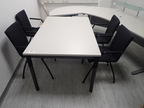 Neudörfler Besprechungstischgruppe bestehend aus Tisch ca. 140 x 90 cm + 4 Stk. stapelbaren Besprechungsstühlen schwarz Neudörfler Besprechungstischgruppe bestehend aus Tisch ca. 140 x 90 cm + 4 Stk. stapelbaren Besprechungsstühlen schwarz