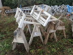 6 Arbeitsböcke in Holz 6 Arbeitsböcke in Holz