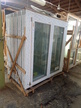 Kunststoff-Fenster innen und außen weiß, 2flügelig, links-rechts Verbreiterung je 120 mm, oben Verbreiterung 90 mm, Maße: B 1820 x H 1930 mm Kunststoff-Fenster innen und außen weiß, 2flügelig, links-rechts Verbreiterung je 120 mm, oben Verbreiterung 90 mm, Maße: B 1820 x H 1930 mm