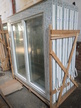 Kunststoff-Fenster innen und außen weiß, 2flügelig, links-rechts Verbreiterung je 120 mm, oben Verbreiterung 90 mm, Maße: B 1820 x H 1930 mm Kunststoff-Fenster innen und außen weiß, 2flügelig, links-rechts Verbreiterung je 120 mm, oben Verbreiterung 90 mm, Maße: B 1820 x H 1930 mm