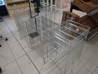 6 Stk. Gitter-Regale verzinkt jeweils ca. B 38 x H 77 x T 55 cm 6 Stk. Gitter-Regale verzinkt jeweils ca. B 38 x H 77 x T 55 cm