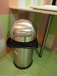 Abfalleimer in Edelstahl, H 85 cm, DM 35 cm Abfalleimer in Edelstahl, H 85 cm, DM 35 cm