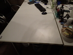 2 Stk. Schreibtische ca. L 160 x T 80 cm + 1 Aktenschrank mit 4 Laden, mit Doppelflügeltüre ca. 200 x 41 x 94 cm 2 Stk. Schreibtische ca. L 160 x T 80 cm + 1 Aktenschrank mit 4 Laden, mit Doppelflügeltüre ca. 200 x 41 x 94 cm