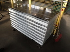 Werkstättenwagen in Edelstahl - Aluminium-Ausführung ca. B 125 x T 86 x H 88 cm - mobil mit 8 Auszugsladen Werkstättenwagen in Edelstahl - Aluminium-Ausführung ca. B 125 x T 86 x H 88 cm - mobil mit 8 Auszugsladen