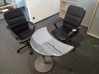 2 Stk. Bürodrehstühle in Kunstleder schwarz 2 Stk. Bürodrehstühle in Kunstleder schwarz