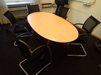 BENE Besprechungstischgruppe mit Tisch oval ca. 180 x 90 cm+ 5 Wiesner Hager Besprechungsstühle BENE Besprechungstischgruppe mit Tisch oval ca. 180 x 90 cm+ 5 Wiesner Hager Besprechungsstühle