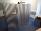 Designer-Paravent Fab. Fritz-Hansen ca. B 194 x H 160 cm Designer-Paravent Fab. Fritz-Hansen ca. B 194 x H 160 cm