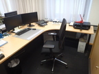 Schreibtisch-Winkelkombination ca. L 200 x B 80 - 120 cm + Anbauteil 80 x 60 cm Schreibtisch-Winkelkombination ca. L 200 x B 80 - 120 cm + Anbauteil 80 x 60 cm