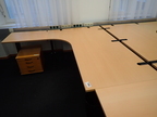 Schreibtisch-Winkelkombination ca. L 200 x B 80 - 120 cm + Anbauteil 80 x 60 cm Schreibtisch-Winkelkombination ca. L 200 x B 80 - 120 cm + Anbauteil 80 x 60 cm