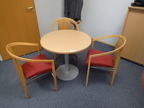 Besprechungstisch DM 80 cm + 3 Besprechungsstühle Besprechungstisch DM 80 cm + 3 Besprechungsstühle