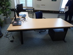 Schreibtisch-Winkelkombination ca. L 200 x B 80 - 120 cm + Anbauteil 80 x 60 cm Schreibtisch-Winkelkombination ca. L 200 x B 80 - 120 cm + Anbauteil 80 x 60 cm