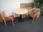 Besprechungstischgruppe DM 80 cm + 2 Besprechungsstühle Besprechungstischgruppe DM 80 cm + 2 Besprechungsstühle