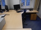 Schreibtisch-Winkelkombination ca. L 200 x B 80 - 120 cm + Anbauteil 80 x 60 cm Schreibtisch-Winkelkombination ca. L 200 x B 80 - 120 cm + Anbauteil 80 x 60 cm