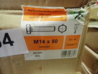 Sechskantschrauben M 14 x 50 a 200 Stk. Sechskantschrauben M 14 x 50 a 200 Stk.