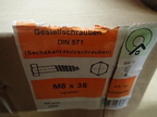 Sechskantschrauben M 8 x 35 a 1200 Stk. Sechskantschrauben M 8 x 35 a 1200 Stk.