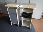 BENE Caddy mobil, 2 Ordnerhöhen, mit Rollo in Silber, Deckplatte Ahorn + 1 Schreibtisch-Auszugslade, Maße ca.: 55 x 55 x 110 cm BENE Caddy mobil, 2 Ordnerhöhen, mit Rollo in Silber, Deckplatte Ahorn + 1 Schreibtisch-Auszugslade, Maße ca.: 55 x 55 x 110 cm