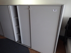 Svoboda Aktenschrank hellgrau ca. L 160 x T 43 x H 154 cm, 4 Ordnerhöhen, Schlüssel vorhanden Svoboda Aktenschrank hellgrau ca. L 160 x T 43 x H 154 cm, 4 Ordnerhöhen, Schlüssel vorhanden