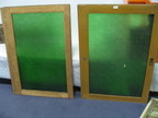 2 Fenster mit schönem grünem altem geripptem Glas(Sternglas) Glas: ca. 61x94cm 2 Fenster mit schönem grünem altem geripptem Glas(Sternglas) Glas: ca. 61x94cm