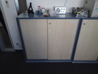 Blaha Aktenschrank blau-Ahorn, ca. B 120 x T 42 x H 120 cm, 3 Ordnerhöhen Blaha Aktenschrank blau-Ahorn, ca. B 120 x T 42 x H 120 cm, 3 Ordnerhöhen