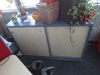 Blaha Aktenschrank blau-Ahorn, ca. B 120 x T 42 x H 85 cm, 2 Ordnerhöhen Blaha Aktenschrank blau-Ahorn, ca. B 120 x T 42 x H 85 cm, 2 Ordnerhöhen
