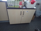 Blaha Aktenschrank blau-Ahorn, ca. B 80 x T 60 x H 73 cm, 2 Ordnerhöhen Blaha Aktenschrank blau-Ahorn, ca. B 80 x T 60 x H 73 cm, 2 Ordnerhöhen