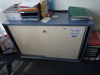 Blaha Aktenschrank blau-Ahorn, ca. B 120 x T 42 x H 85 cm, 2 Ordnerhöhen Blaha Aktenschrank blau-Ahorn, ca. B 120 x T 42 x H 85 cm, 2 Ordnerhöhen