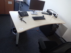 Blaha Schreibtisch geschwungen ca. L 180 x 80 - 90 cm in Ahorn Blaha Schreibtisch geschwungen ca. L 180 x 80 - 90 cm in Ahorn