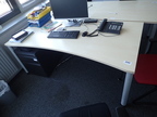 Blaha Schreibtisch geschwungen ca. L 180 x 80 - 90 cm in Ahorn Blaha Schreibtisch geschwungen ca. L 180 x 80 - 90 cm in Ahorn