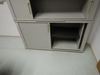 Werkstätten-Archivschrank Fab. K & N, mit Schiebetüren ca. L 135 x T 43 x H 75 cm, 2 Ordnerhöhen Werkstätten-Archivschrank Fab. K & N, mit Schiebetüren ca. L 135 x T 43 x H 75 cm, 2 Ordnerhöhen
