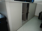 Werkstätten-Archivschrank Fab. K & N, mit Schiebetüren ca. L 160 x T 43 x H 75 cm, 2 Ordnerhöhen Werkstätten-Archivschrank Fab. K & N, mit Schiebetüren ca. L 160 x T 43 x H 75 cm, 2 Ordnerhöhen