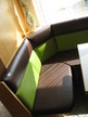 Bankverbau ca. 134x410x620x143cm Höhe: 90cm, Sitzhöhe 47cm Bankverbau ca. 134x410x620x143cm Höhe: 90cm, Sitzhöhe 47cm