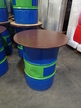 2 Stk. Stehtische DM 80 cm, in Fassform, H ca. 91 cm, stapelbar 2 Stk. Stehtische DM 80 cm, in Fassform, H ca. 91 cm, stapelbar