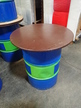 2 Stk. Stehtische DM 80 cm, in Fassform, H ca. 91 cm, stapelbar 2 Stk. Stehtische DM 80 cm, in Fassform, H ca. 91 cm, stapelbar