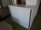 Blaha Aktenschrank ca. 120 x 43 x 111 cm, hellgrau, mit Schiebetüre, 3 Ordnerhöhen, mit Schlüssel Blaha Aktenschrank ca. 120 x 43 x 111 cm, hellgrau, mit Schiebetüre, 3 Ordnerhöhen, mit Schlüssel