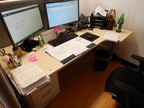 Schreibtisch geschwungen, L 180, T 80 cm links, T 100 cm rechts Schreibtisch geschwungen, L 180, T 80 cm links, T 100 cm rechts