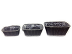 Korb Polyrattan 3er Set 7653 ca.31x18x14 cm Korb Polyrattan 3er Set 7653 ca.31x18x14 cm