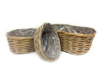Pflanzkorb Oval 3er Set 7665 ca27x20x12 cm Pflanzkorb Oval 3er Set 7665 ca27x20x12 cm