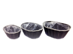 Korb Polyrattan 3er Set ca.27x18x40 cm Korb Polyrattan 3er Set ca.27x18x40 cm